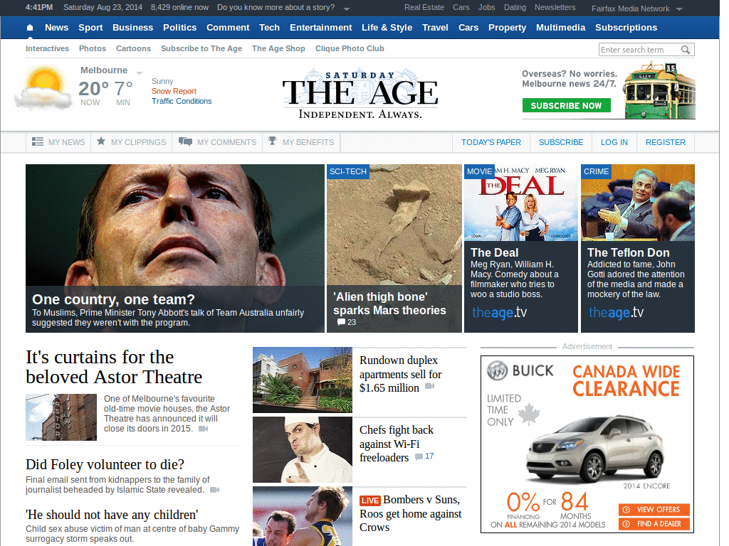 The Age no videos