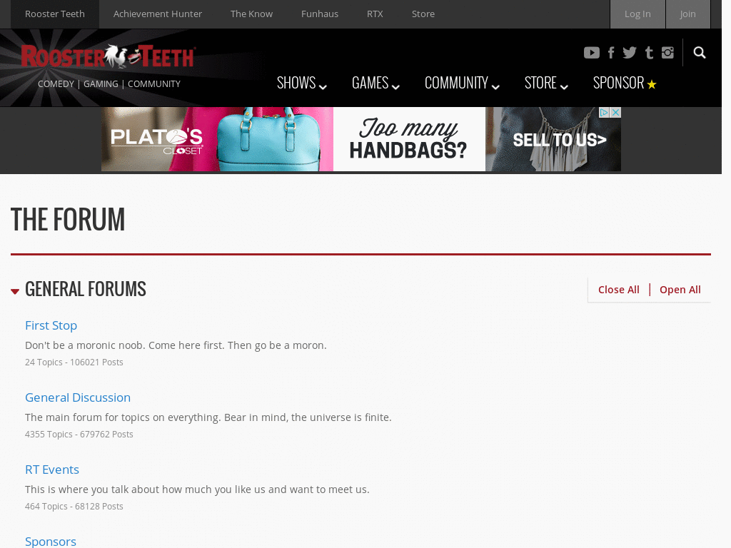Condense and color forum listing page