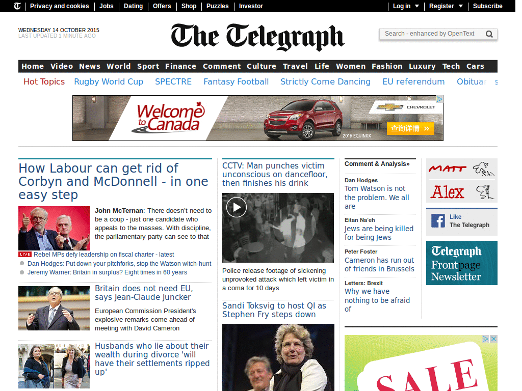 The (Daily) Telegraph - classic style