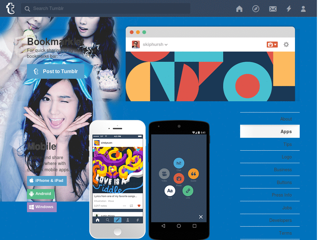 Sunny, Yuri & Taeyeon(SNSD) Tumblr Dashboard Theme