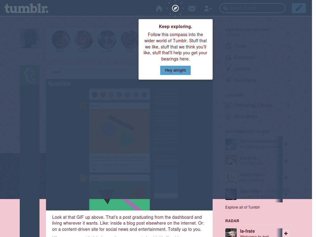 Key Tumblr Dashboard Theme.