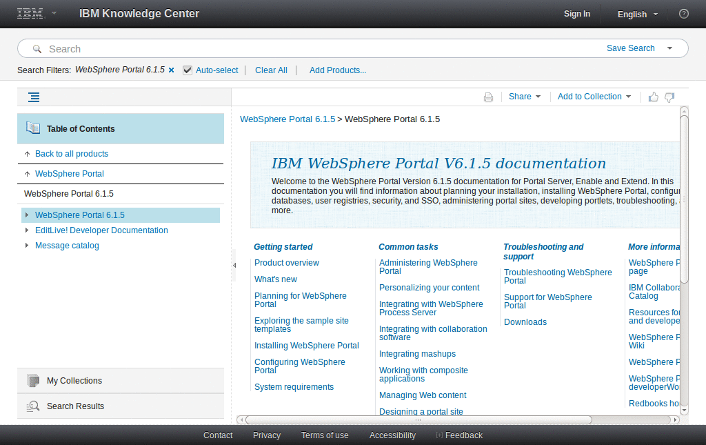 IBM Infocenter read easy