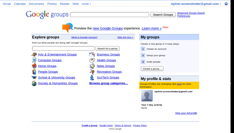 Google Groups: Font