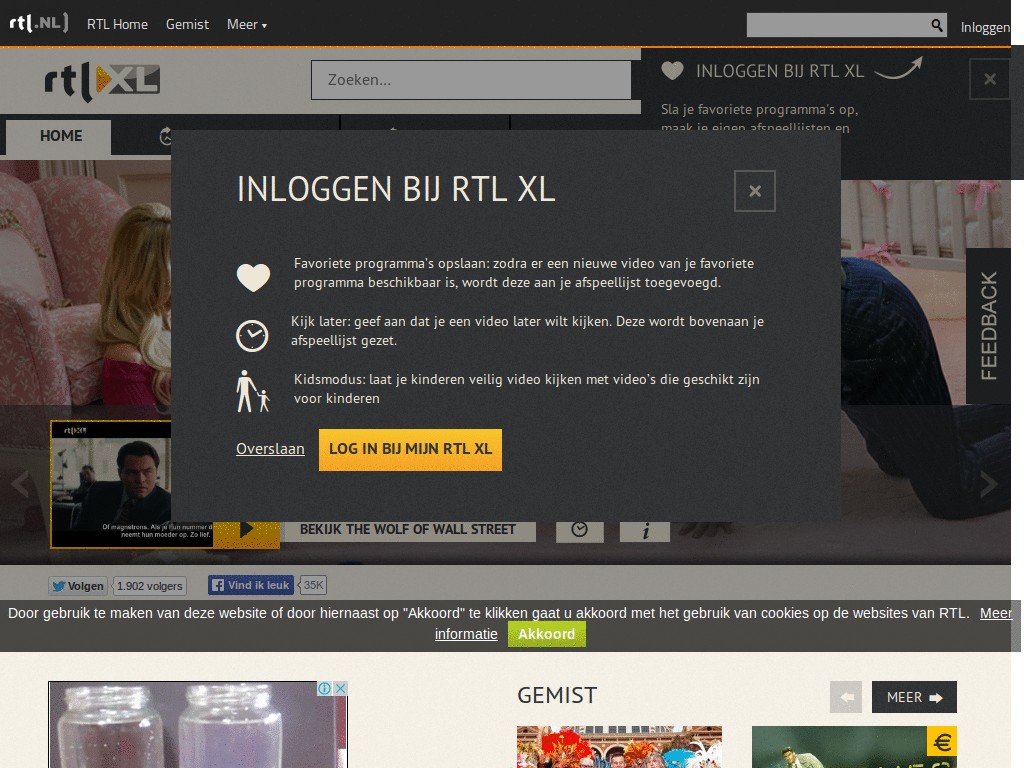 RTL.NL - XL Gemist - video at full width x 550