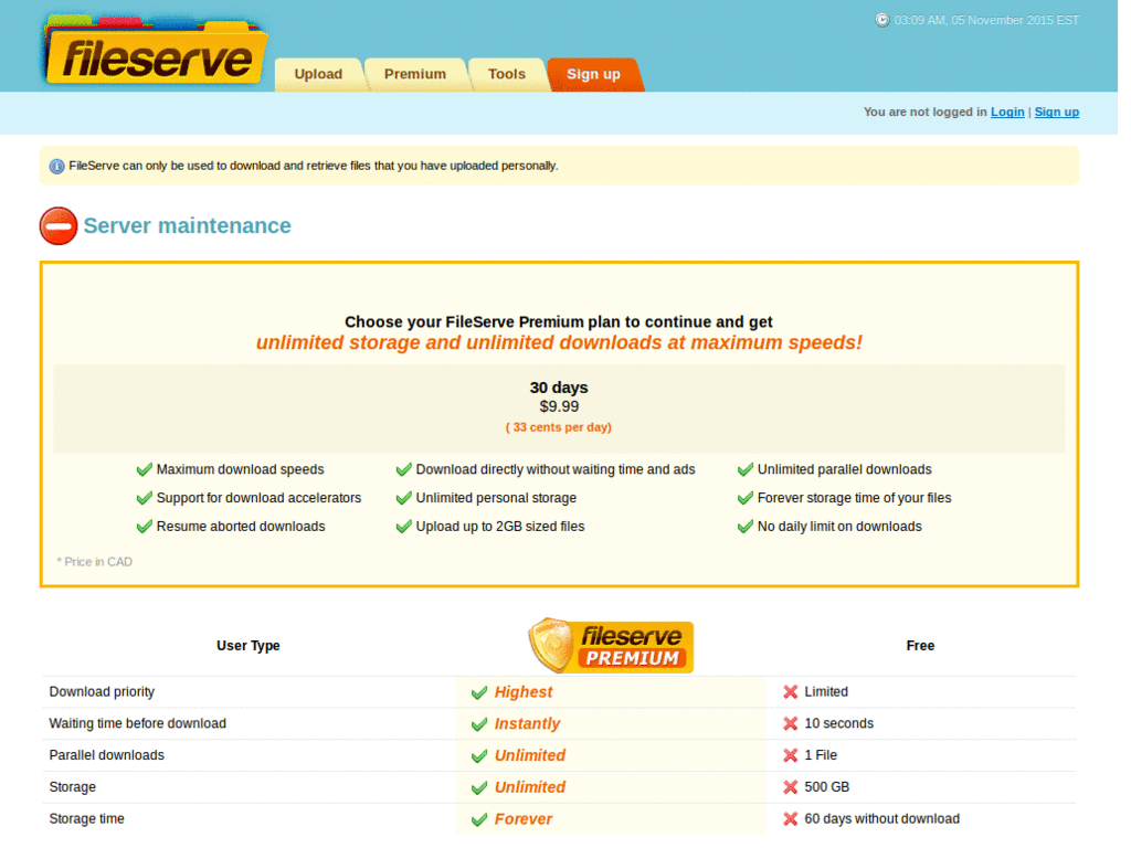 FileServe - Clean Download Page (April 2012)