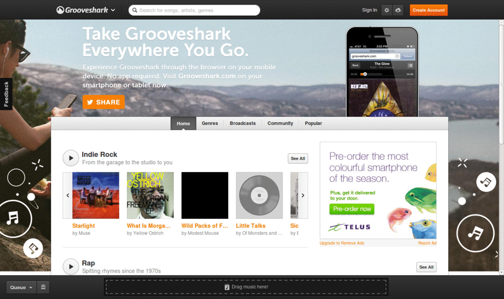 Grooveshark Remove ad(December)