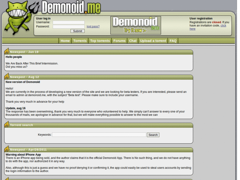 demonoid.me *-*-*Remove Ads *-*-* Dec 2010