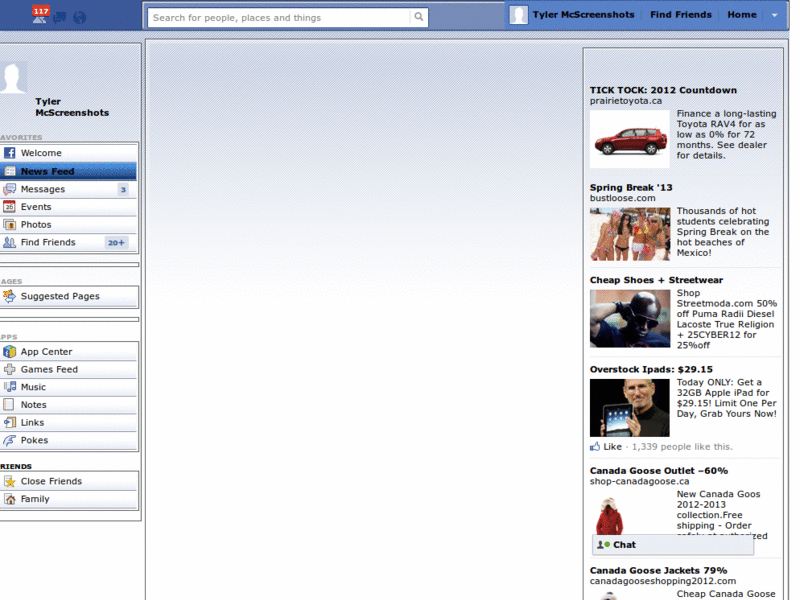 new facebook theme 2010