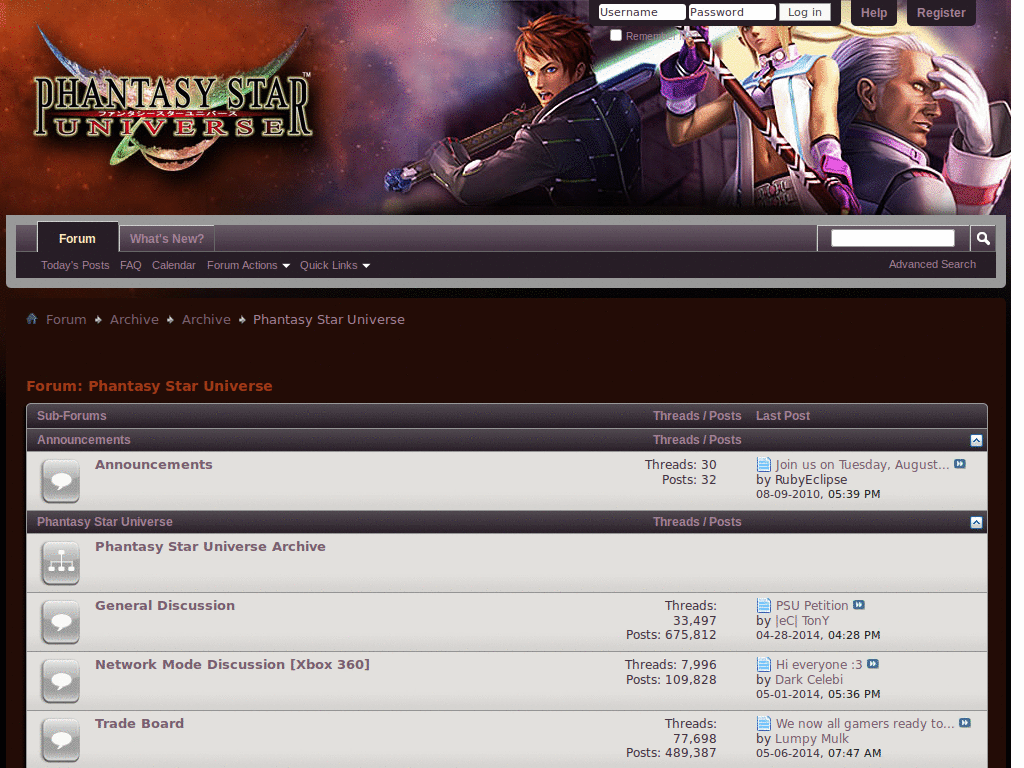 Sega Forums - PSU section text fix