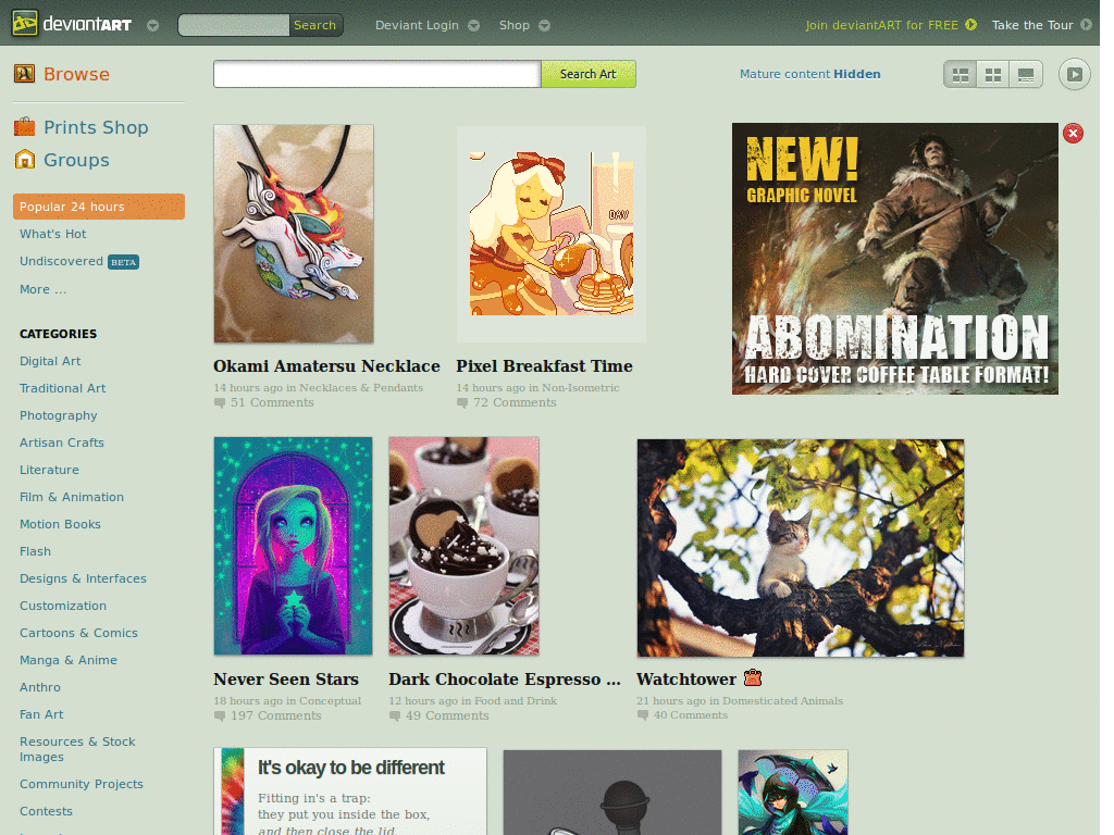 deviantART - makes it snow