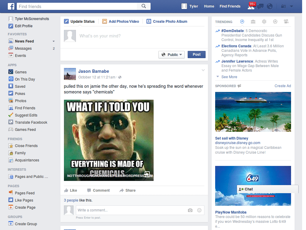 Facebook - Hide Welcome Facebook Item & Help