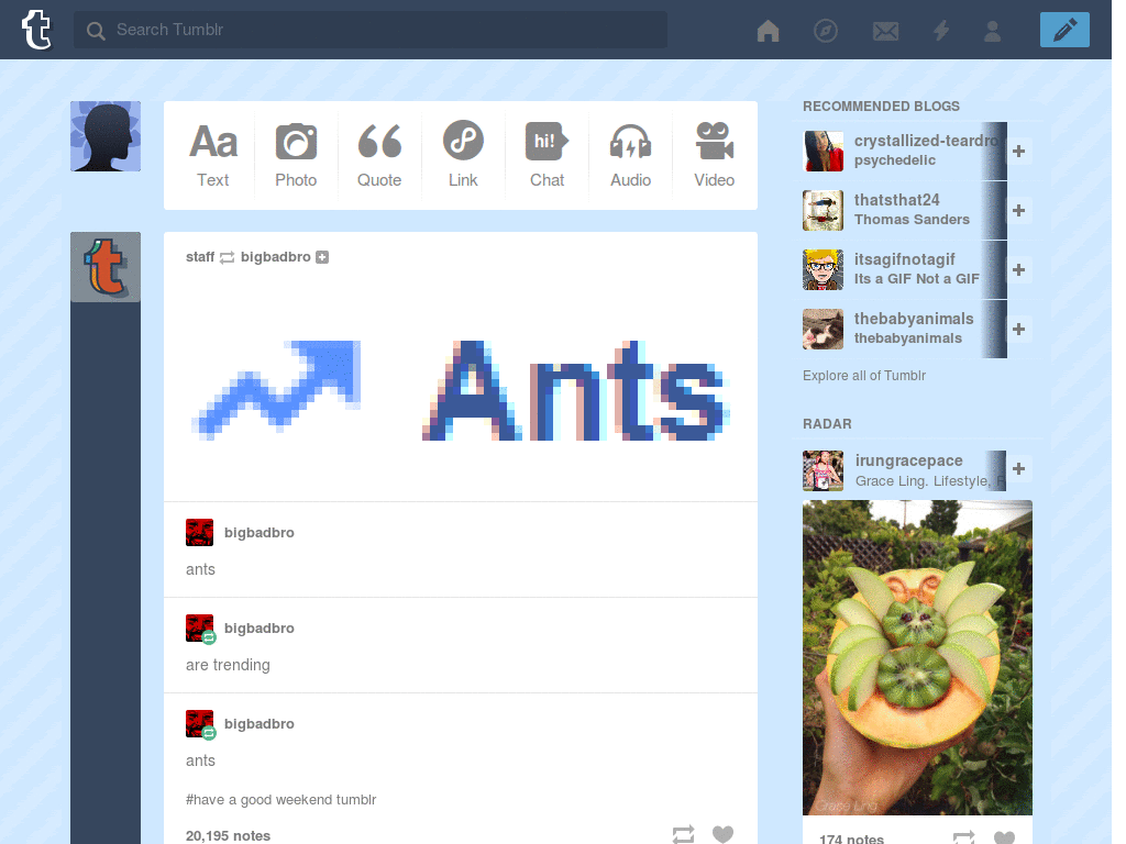 Blue stripey stripes yay