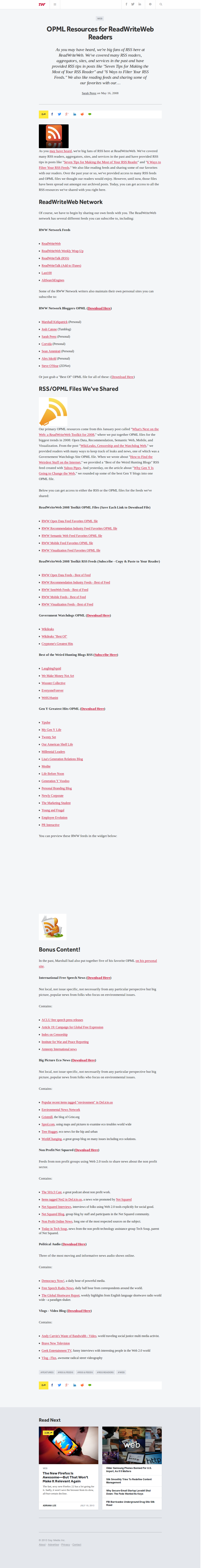 ReadWriteWeb Tweaks