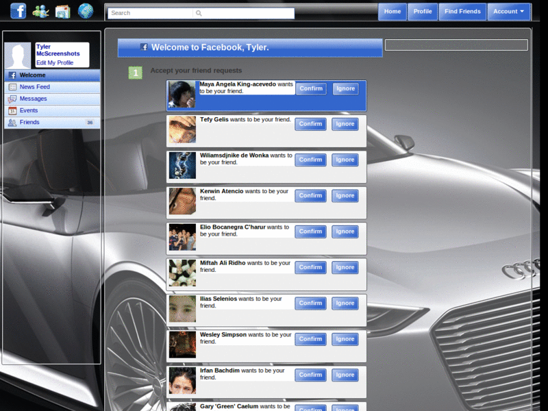 Facebook Skin Audi