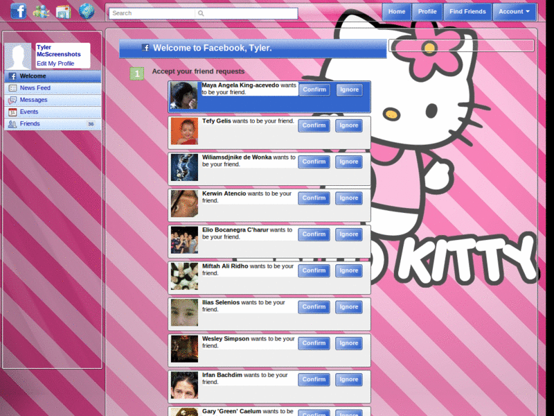 Facebook Cute Hello Kitty