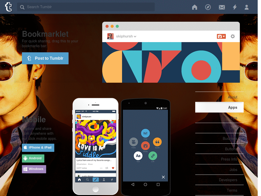 Tumblr - SE7EN dashboard + icons