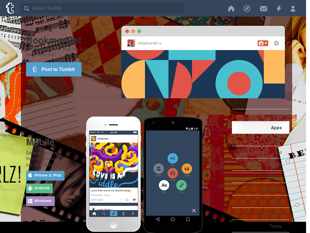 Tumblr - Bekah Dashboard background + icons