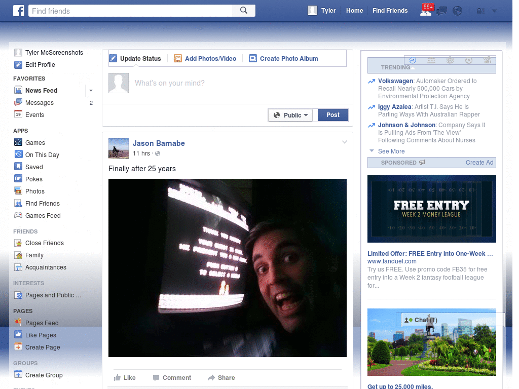 Waynes World Blue Facebook