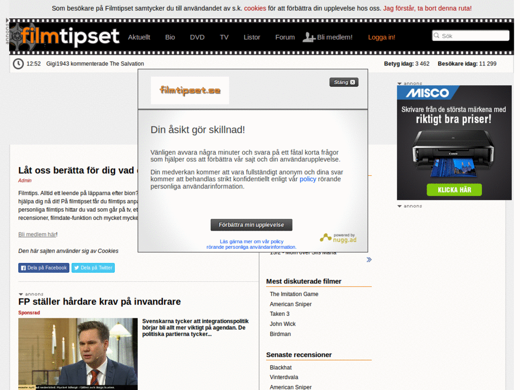 FILMTIPSET.SE - Enklare utseende