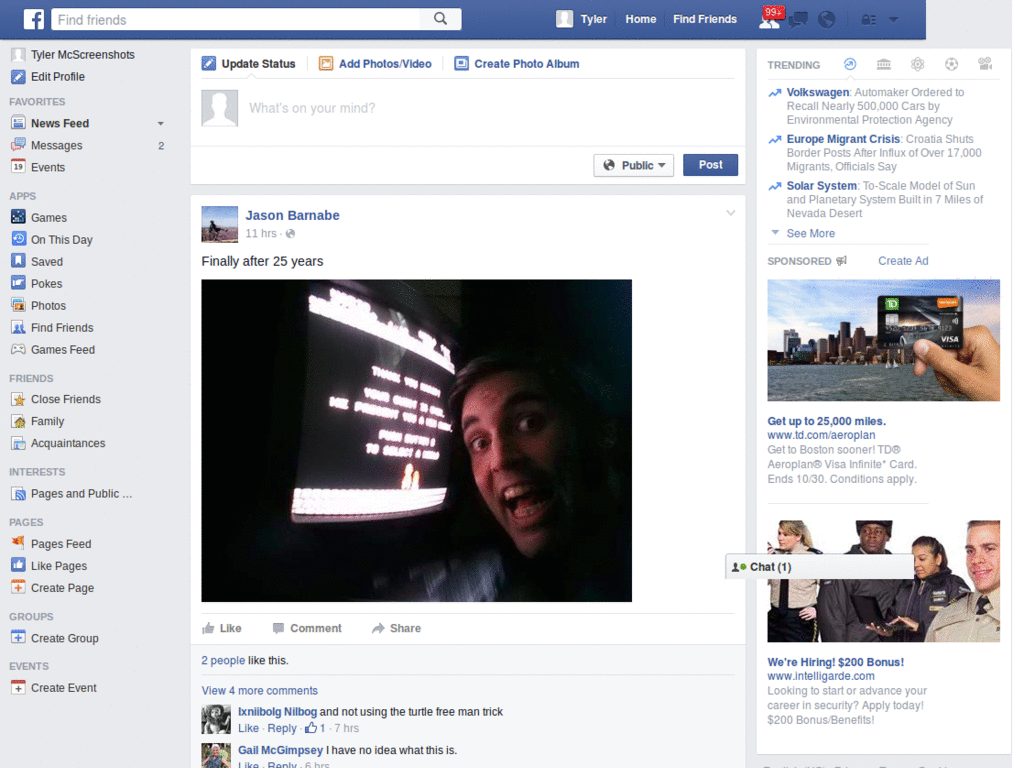 Facebook:clean - Large text and images