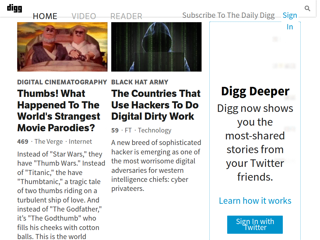 Digg - No Styles