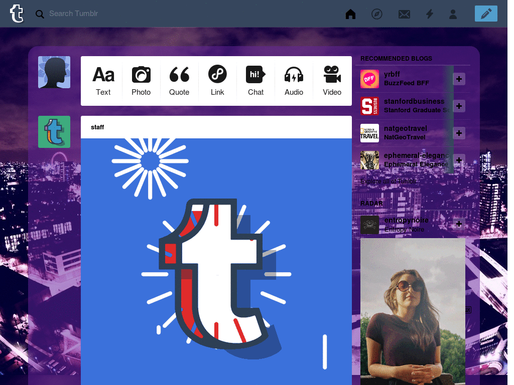 Tumblr Dashboard Theme: #4 McSeedy