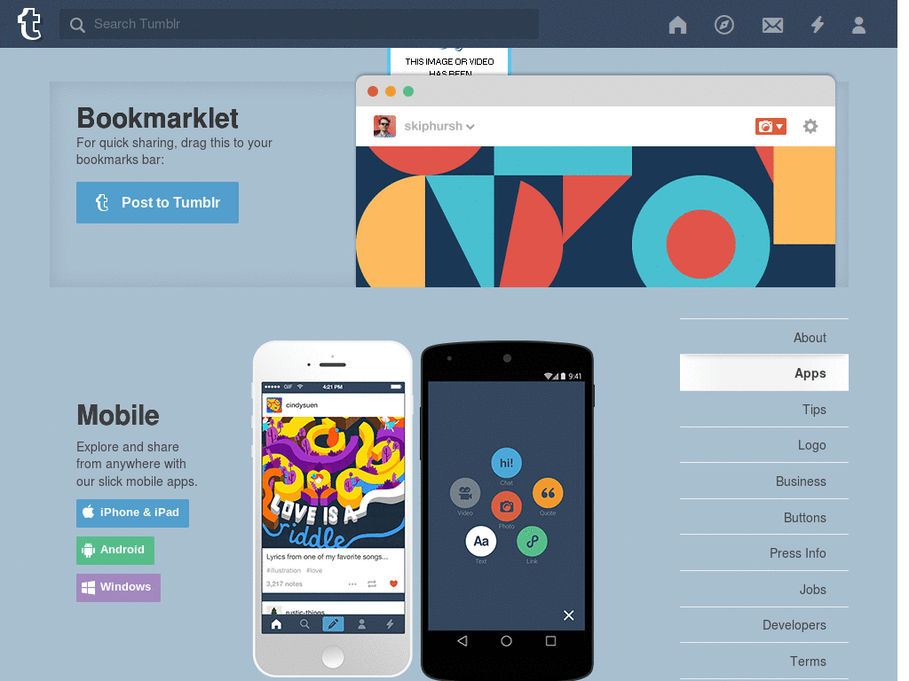 Tumblr - Taekey dashboard background + icons