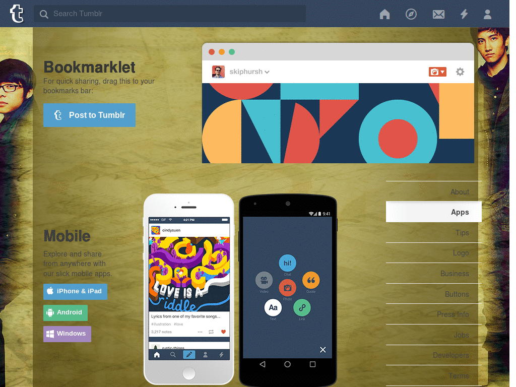 Tumblr - TVXQ dashboard background + icon set