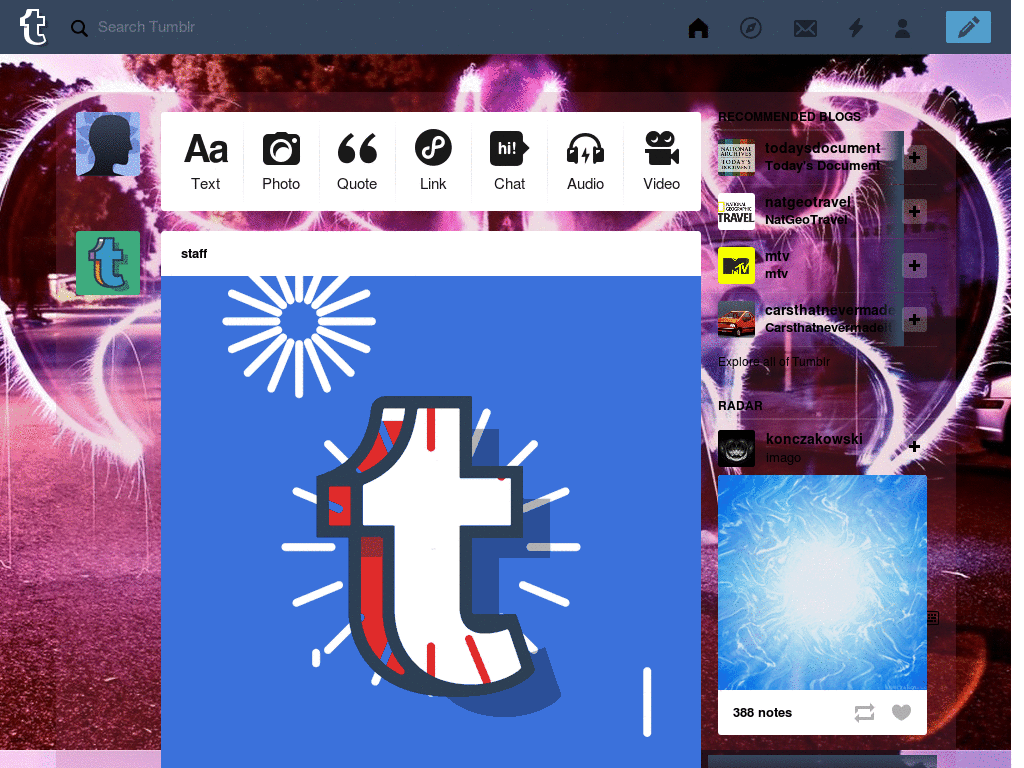 Tumblr Dashboard Theme: #19 McSeedy