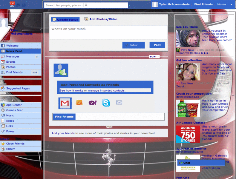 Facebook Ferrari 2011