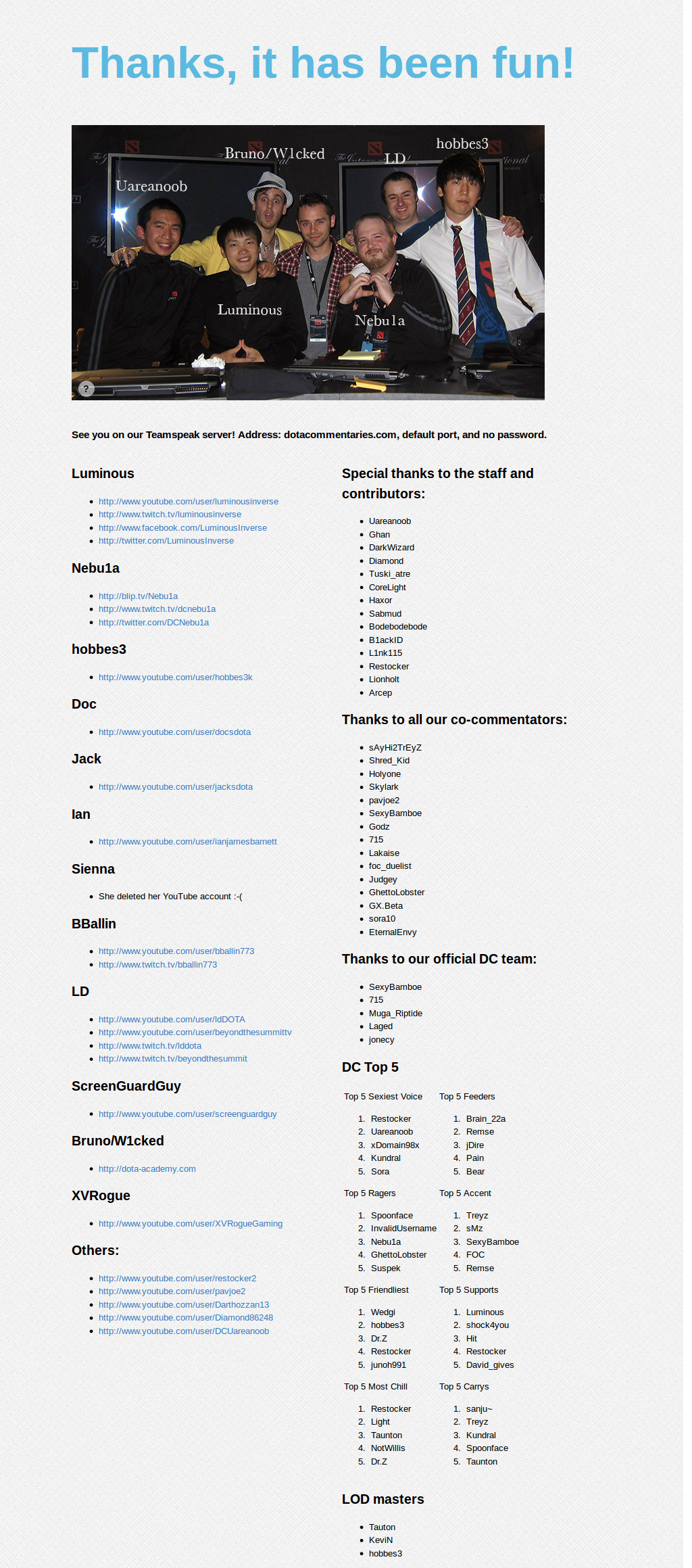 DotaCommentaries, visited link colors