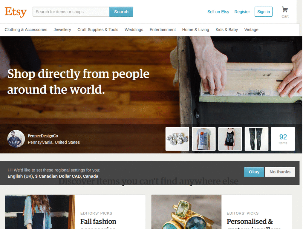Etsy Visited Links