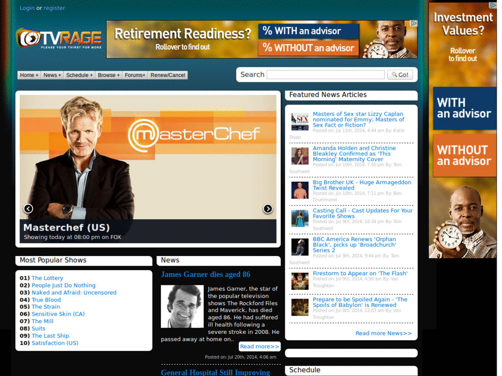 tvrage.com - Hide Ads