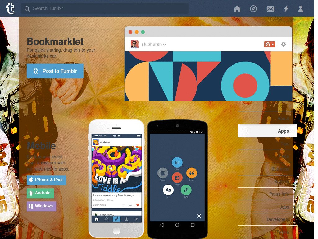Tumblr - Minzy dashboard background + icon set.