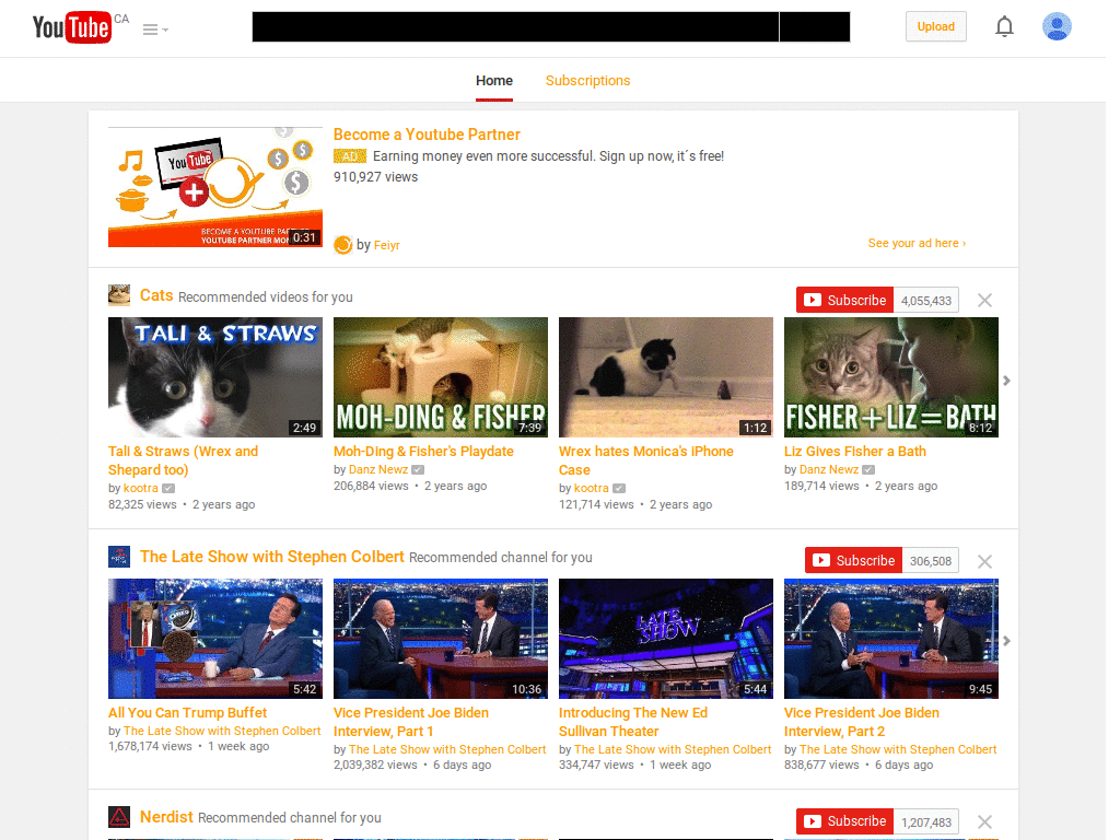 Youtube [Little bit of black]