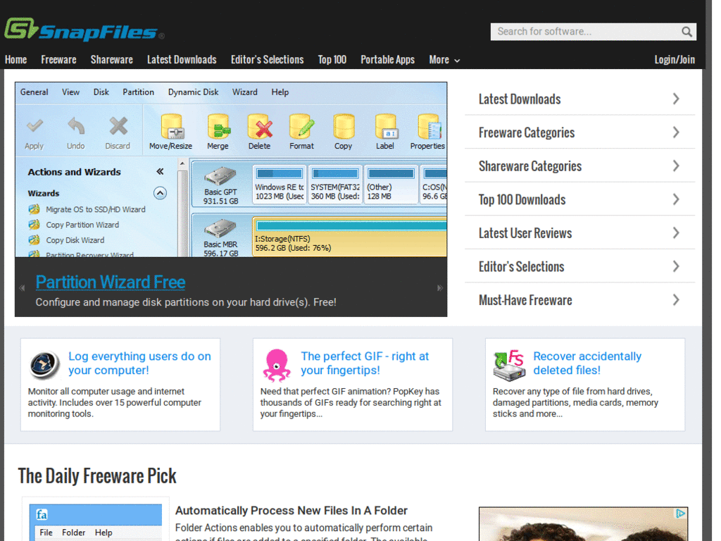 Website: cleaner - Snapfiles.com
