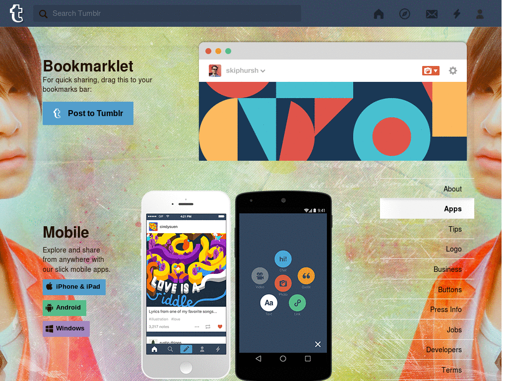 Tumblr - Ricky dashboard background + icon set.