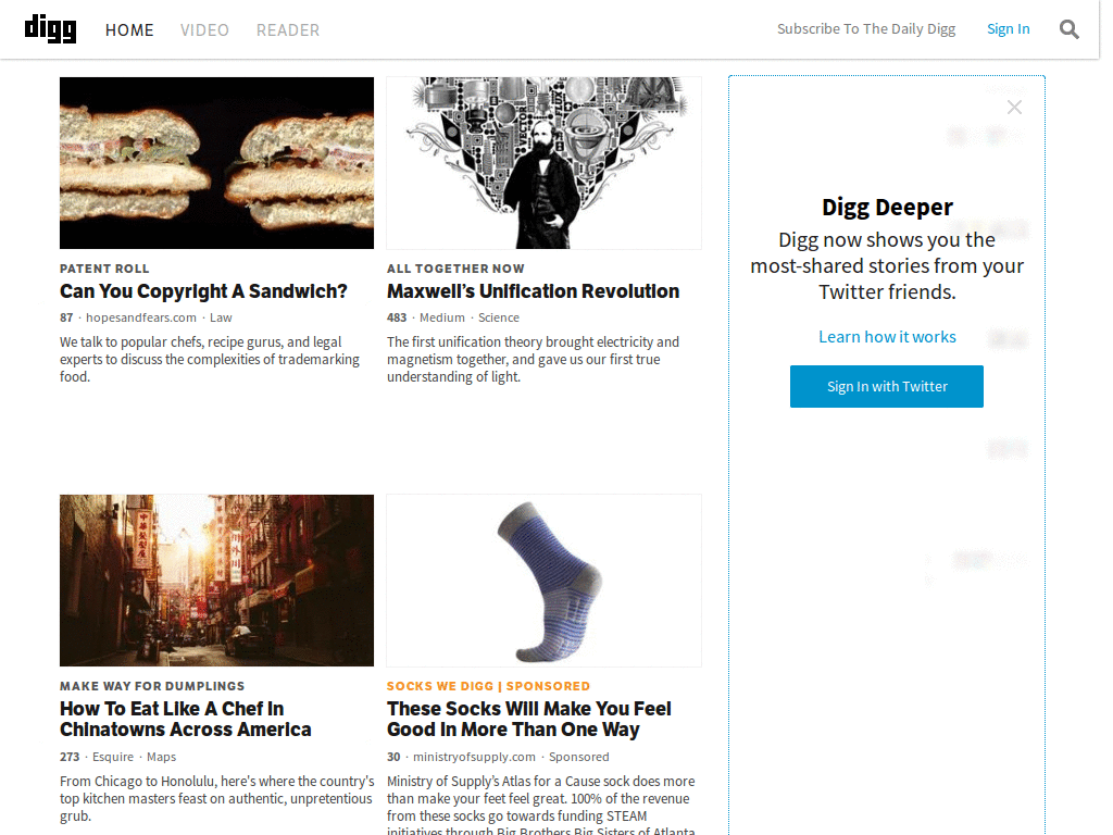 digg.com v4 - fluid layout, whitespace/ad removal