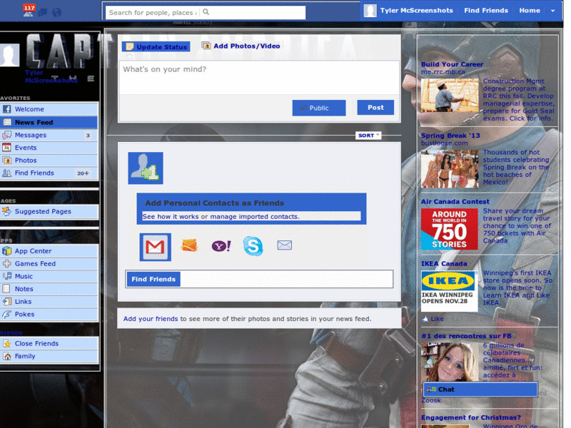 facebook skin CAPTA|N AMERICA