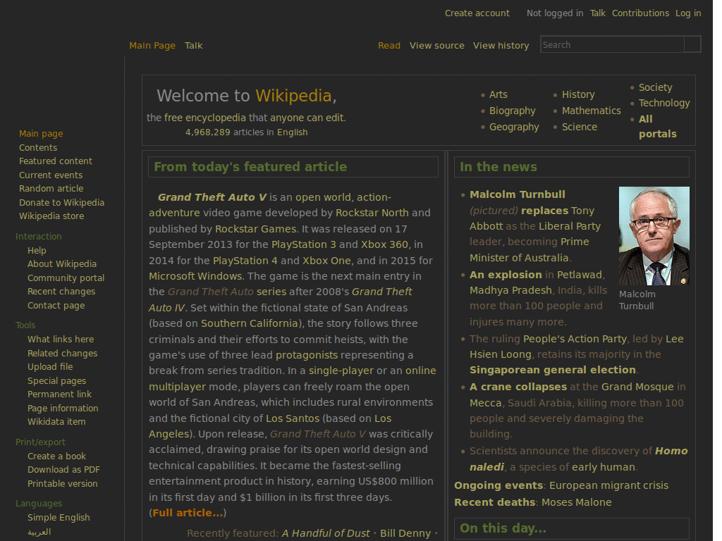 Wikipedia KISS