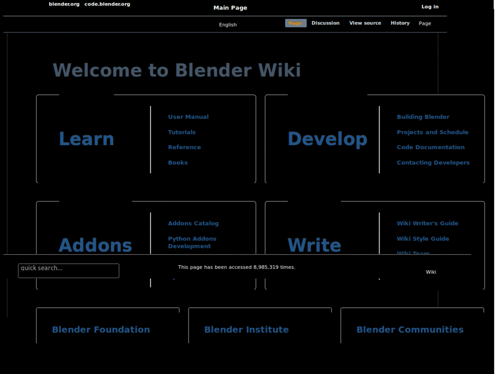 Blender Wiki - Black, Hides all Images