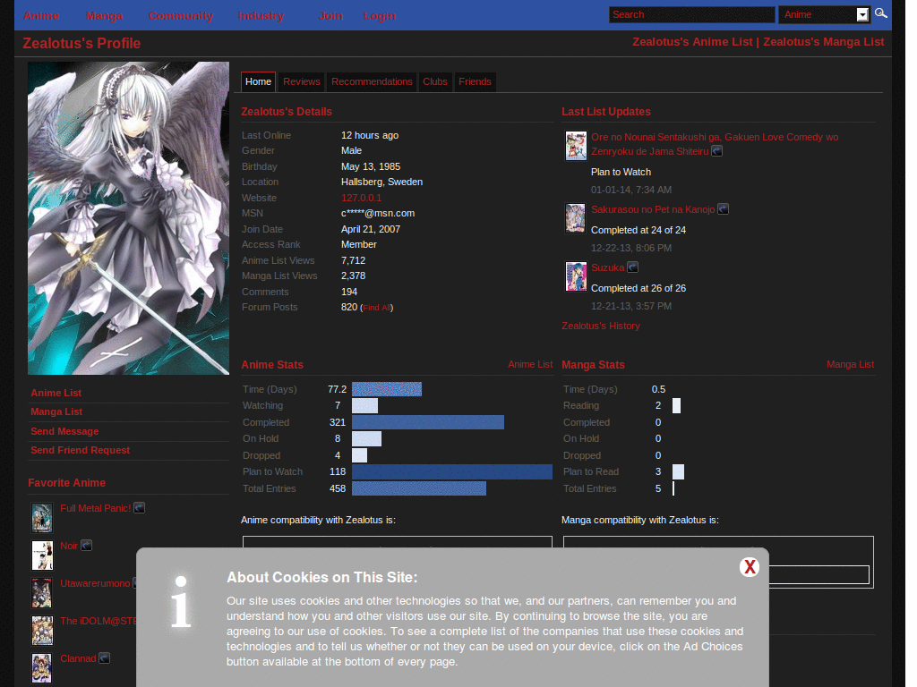 MyAnimeList.net - Cynical Nights [WIP / BETA]