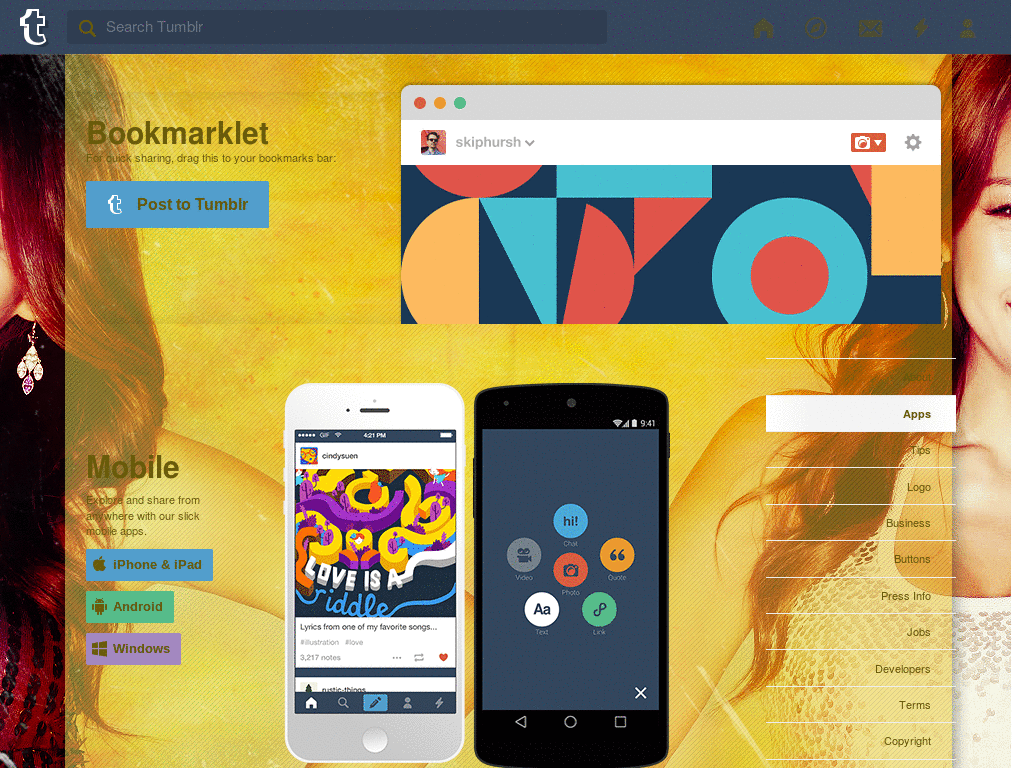 Tumblr - Hyori dashboard background + icon set.