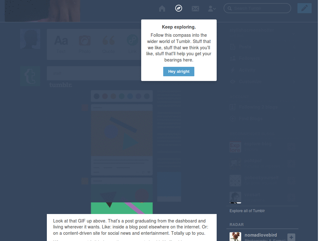 Dashboard Logo // Tumblr
