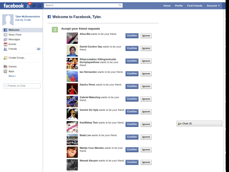 Facebook - top and left bar fixis