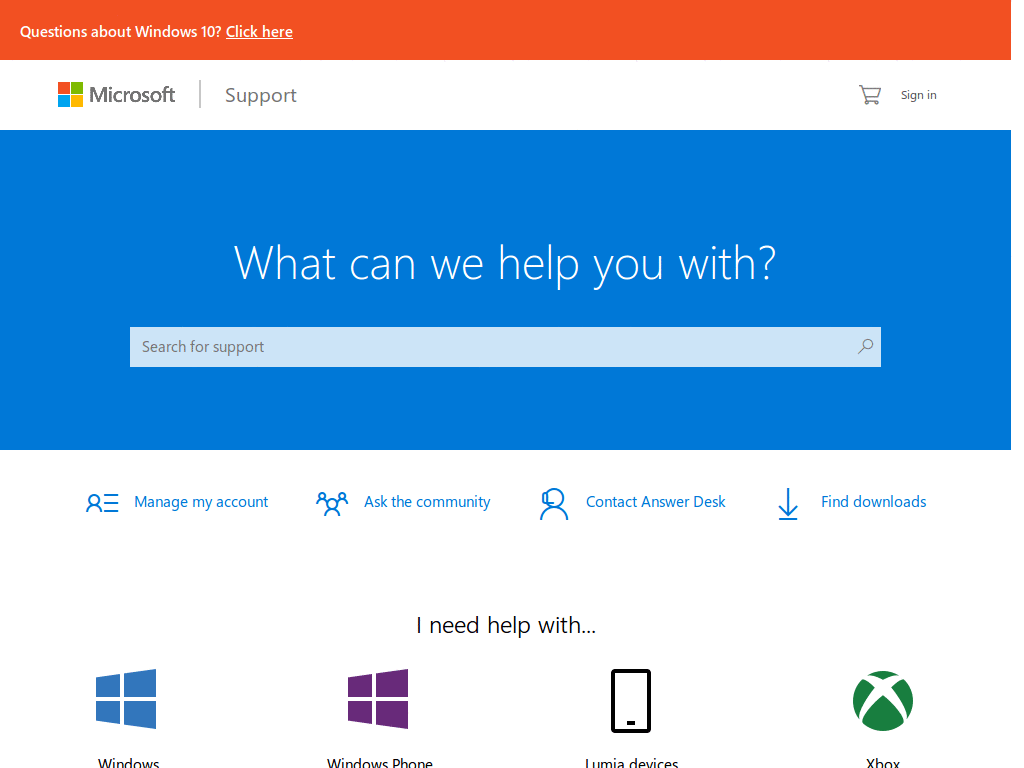 Microsoft Support - fix font size