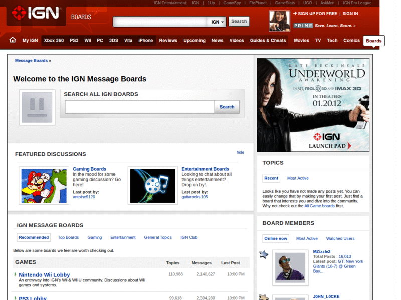 IGN Boards - Different layout with Bluetex style