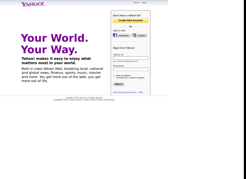 Yahoo Mail Notepad@Night