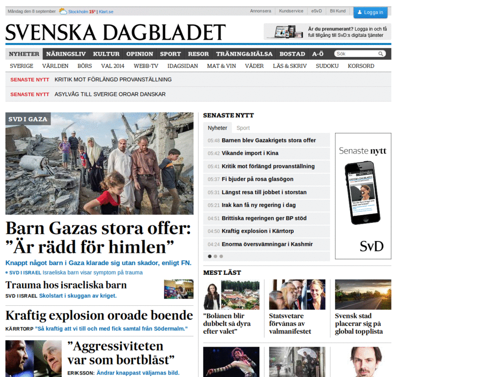 SvD.se - Remove ad-column