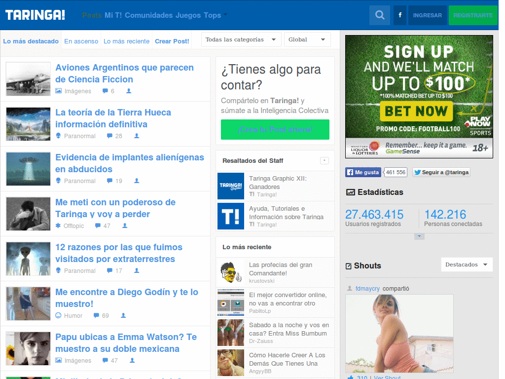 Taringa en otros colores